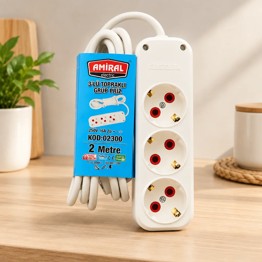 Düz 2 m Priz