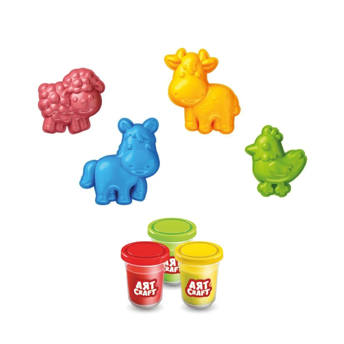 03993 Art Craft Çiftlik Hayvanları Hamur Set 168 Gr -Fentoys görsel 2