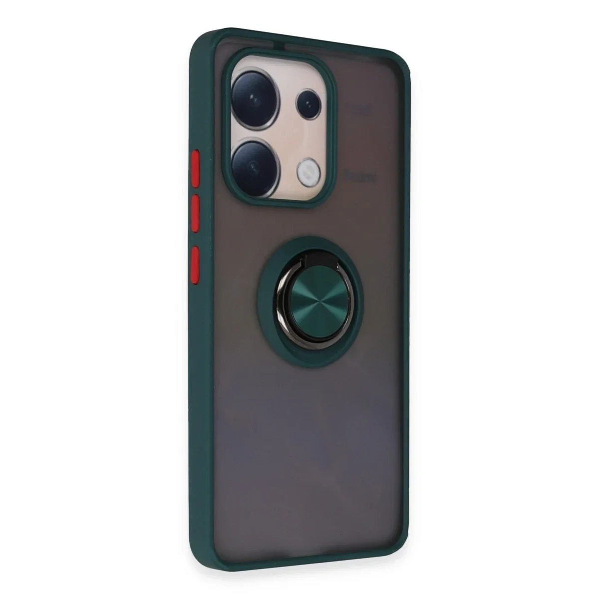 Xiaomi Redmi Note 13 4G Kılıf Montreal Yüzüklü Silikon Kapak - Yeşil görsel 2