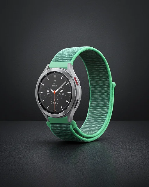 Watch 22mm Hasırlı Cırtcırtlı Kordon - Turkuaz1