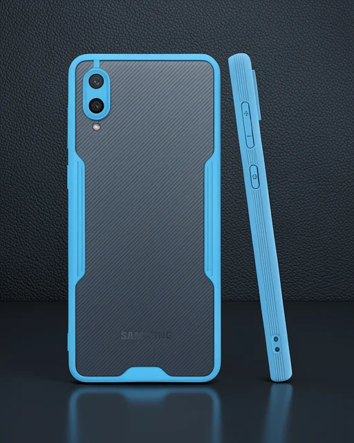Samsung Galaxy A02 Kılıf Platin Silikon - Mavi