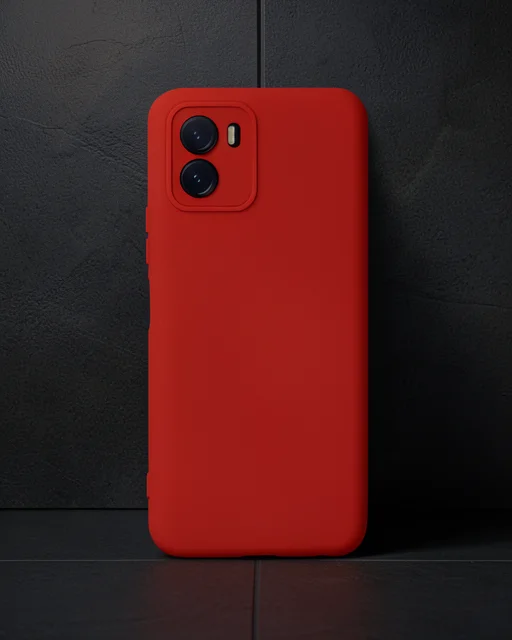 Vivo Y15s Kılıf Nano İçi Kadife Silikon - Kırmızı