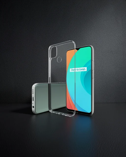 Realme C15 Kılıf Lüx Şeffaf Silikon