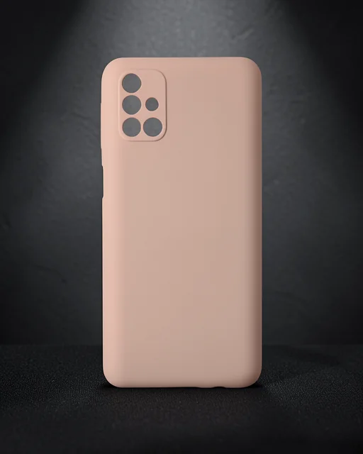 Samsung Galaxy M31s Kılıf Nano İçi Kadife Silikon - Pudra
