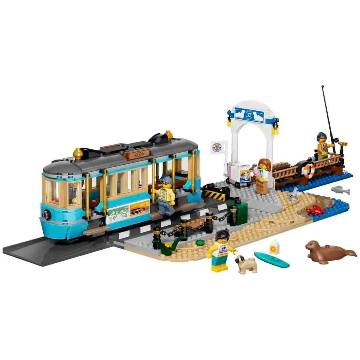60506 Lego City Klasik Plaj Tramvayı 693 parça +7 yaş görsel 2