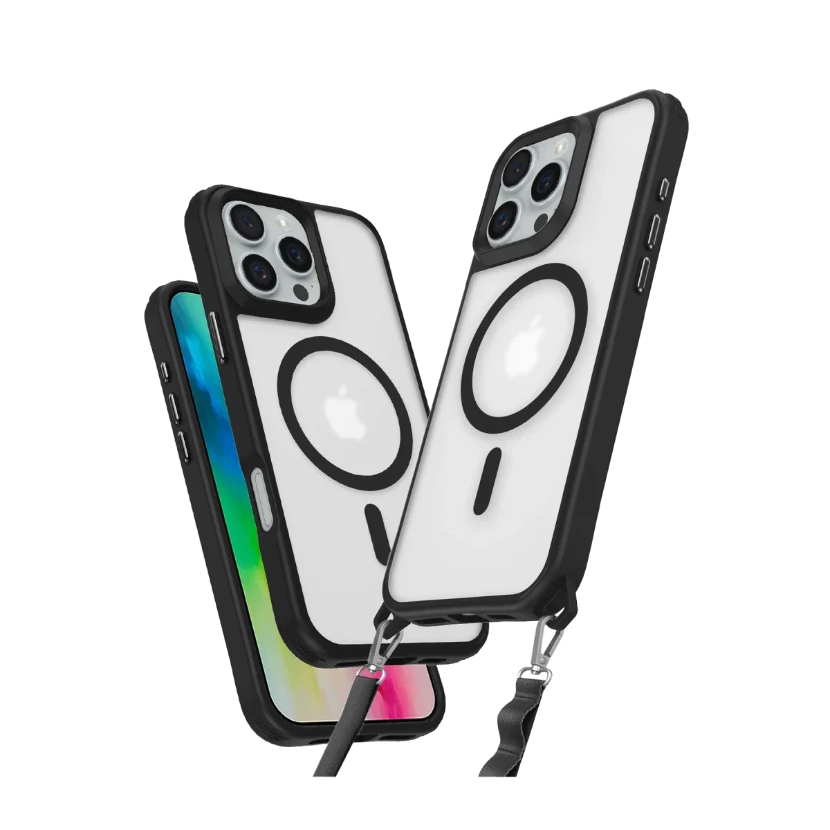 Apple iPhone 16 Pro Max Kılıf Enka Magsafe Silikon Kılıf - Siyah