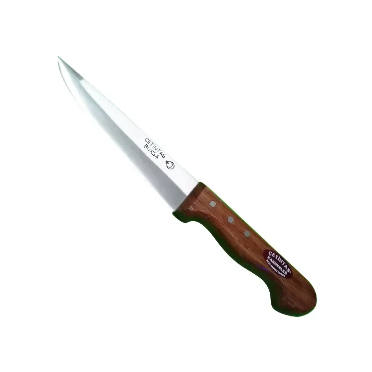 Bursa Kurban ve Kasap Bıçağı No:2, 16 cm, Ahşap Gül Sap