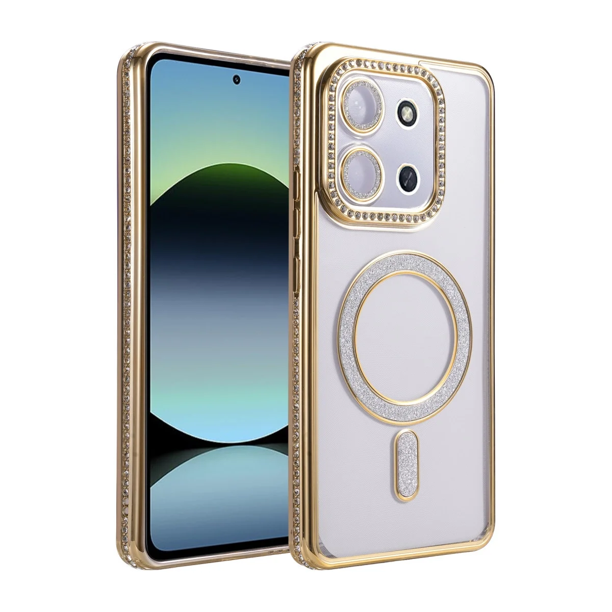 Xiao Red 15c 4g Joke Simli Magneticsafe Kılıf - Gold
