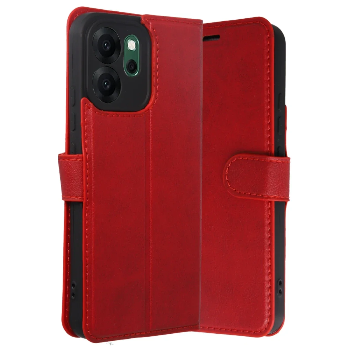 Oppo Reno 14F Trend S Plus Kapaklı Kılıf - Kırmızı