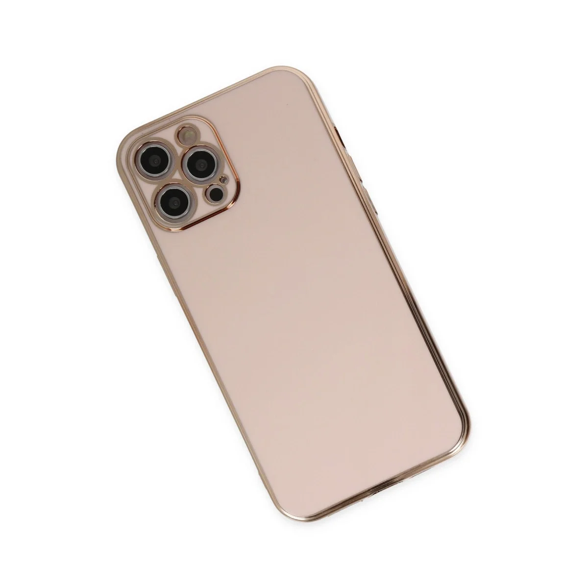 Apple İphone 12 Pro Max Kılıf Volet Silikon - Pembe görsel 3