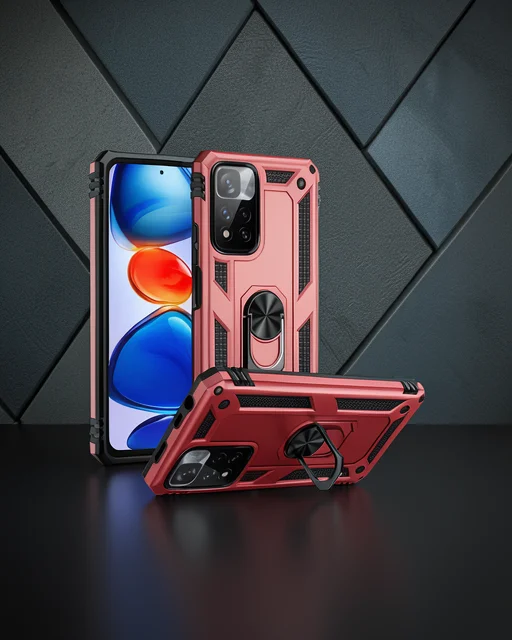 Xiaomi Redmi Note 11 Pro Plus 5g Kılıf Sofya Yüzüklü Silikon Kapak - Rose