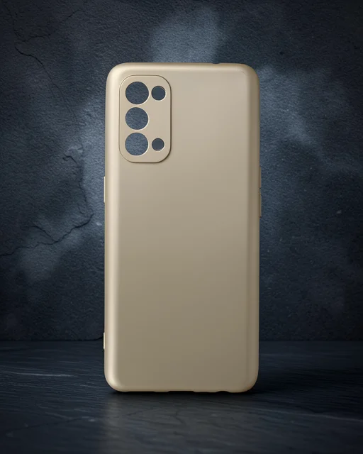 Oppo Reno 5 Kılıf First Silikon - Gold