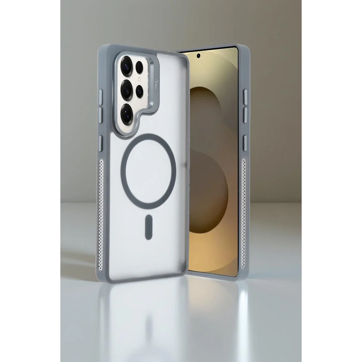 Joko Samsung Galaxy S25 Ultra Flet Lens Magsafe Kapak - Gold görsel 3