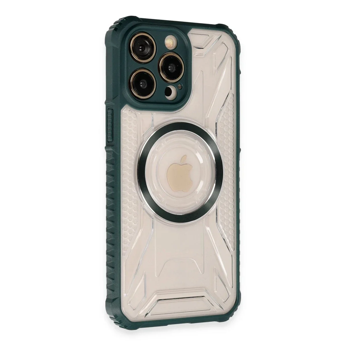 Apple iPhone 13 Pro Max Kılıf Prag Magneticsafe Kapak - Koyu Yeşil görsel 2