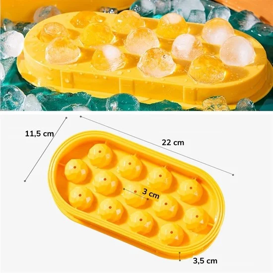 13 Bölmeli Kristal Buz Yapma Kalıbı görsel 5
