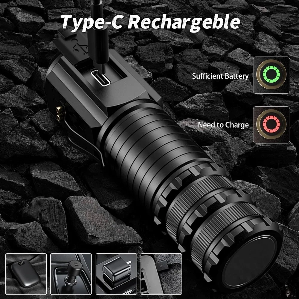 WS-3838 1500 Lümen Mıknatıslı USB Şarjlı El Feneri görsel 5