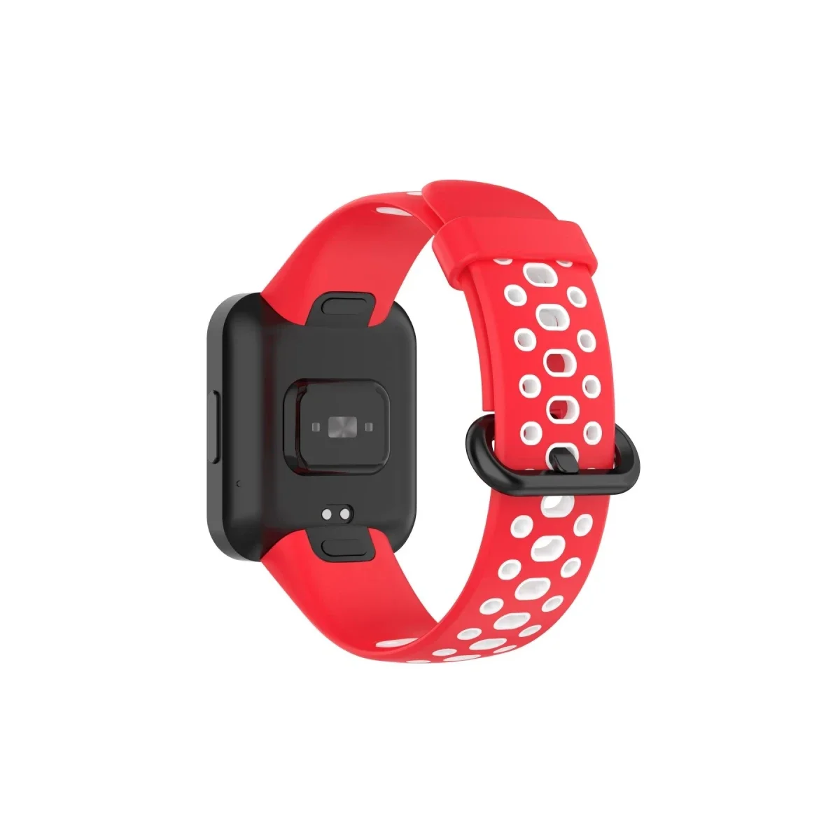Xiaomi Redmi Watch 2 Spor Delikli Kordon - Kırmızı-Beyaz görsel 2