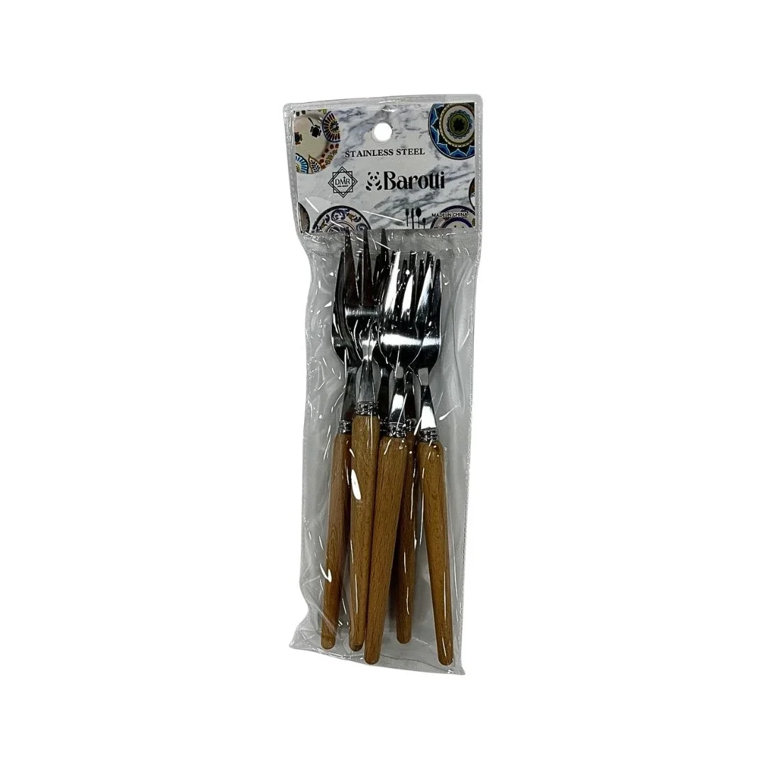 Ahşap Saplı Metal Küçük Çatal