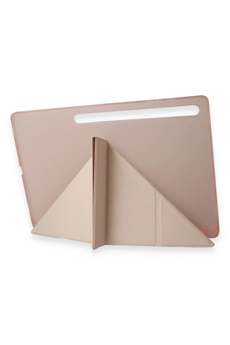 Samsung Galaxy Tab A9 Plus Kılıf Kalemlikli Mars Tablet Kılıfı - Rose Gold görsel 3