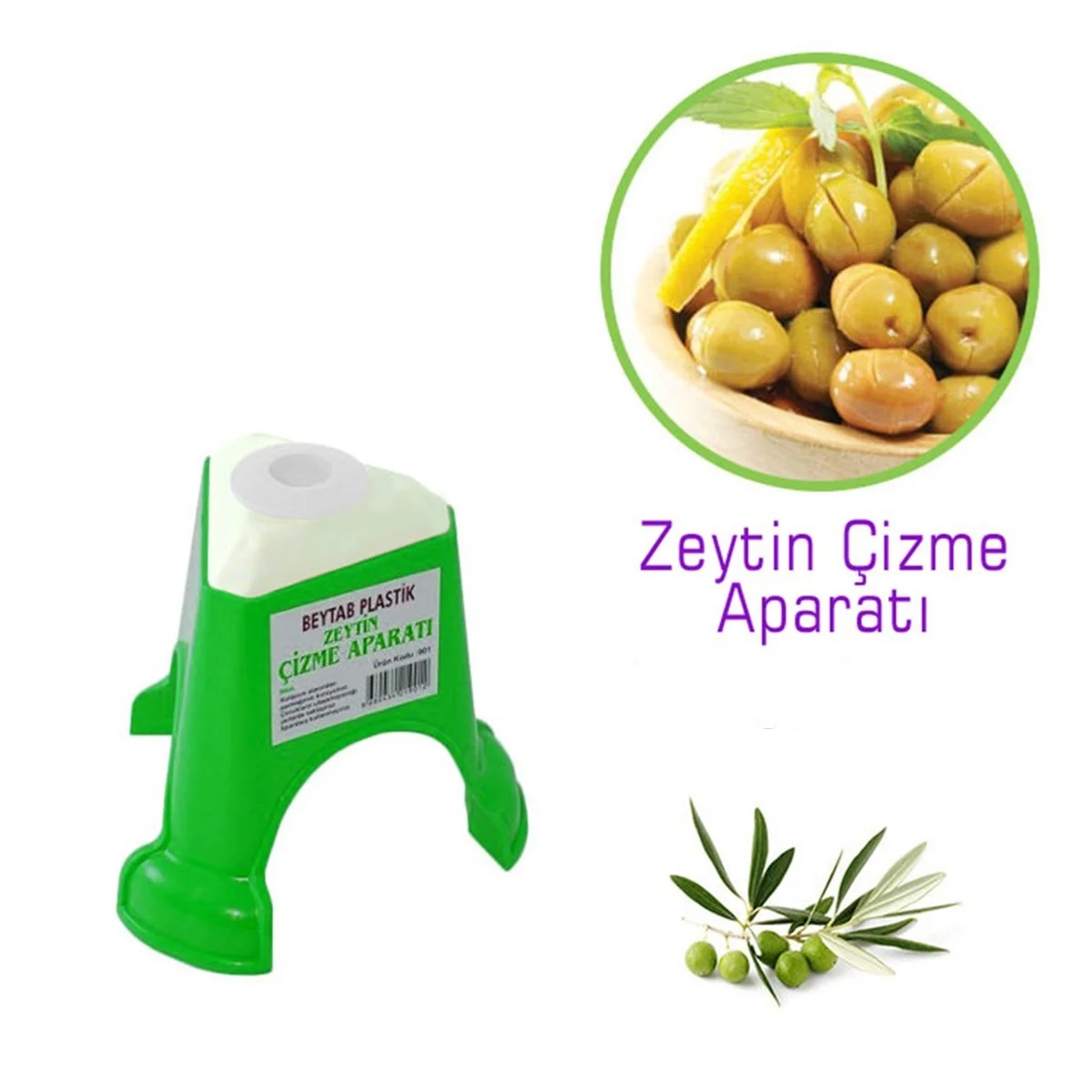 Kolay Zeytin Dilme Çizme Aparatı Pratik Kolay Zeytin Çizici Alet görsel 2