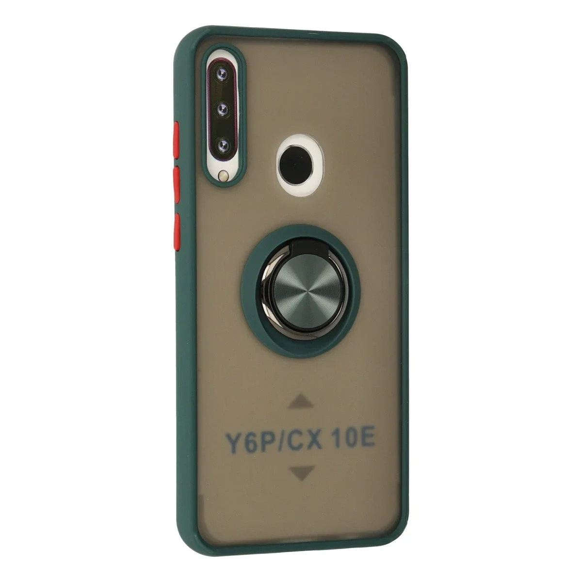 Huawei Y6P Kılıf Montreal Yüzüklü Silikon Kapak - Yeşil görsel 2
