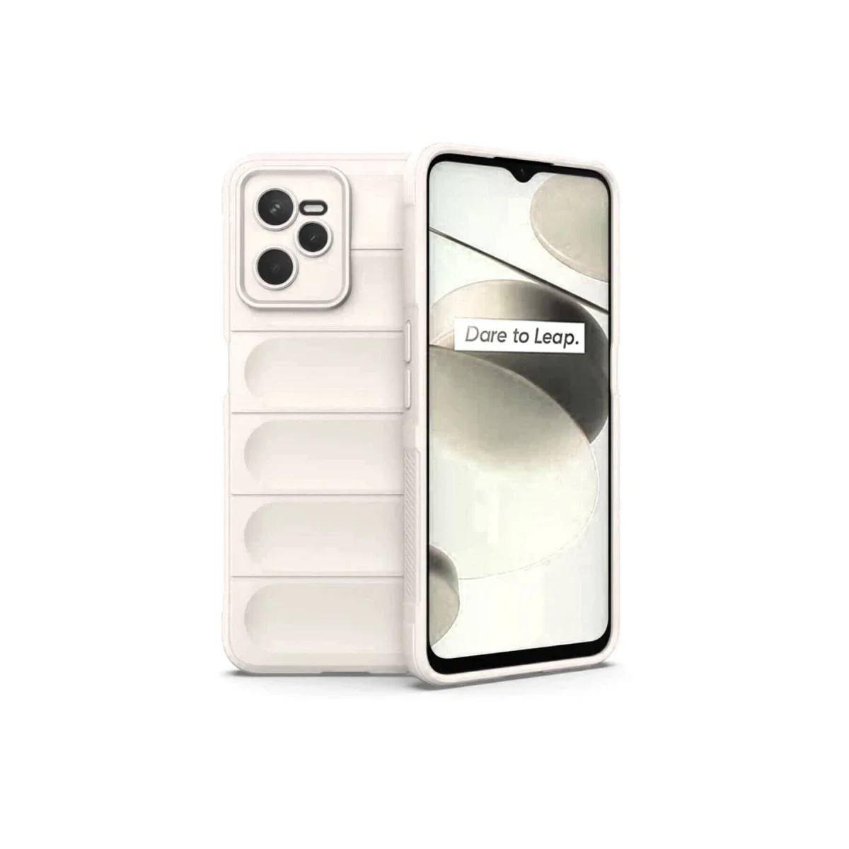 Realme C35 Kılıf Optimum Silikon - Krem