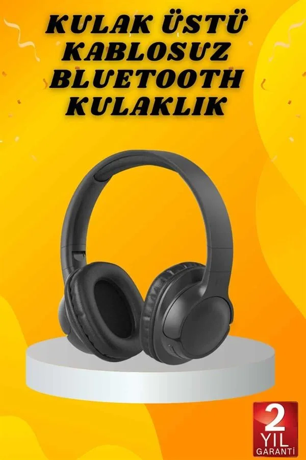 Kulak Üstü Bluetooth Kulaklık Ayarlanabiilir Uzun Pil Ömrü Kablosuz 5.0 Bluetooth görsel 2