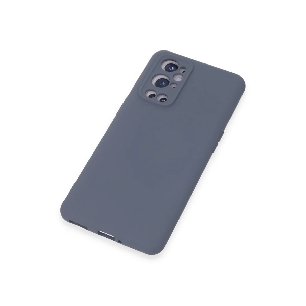 One Plus 9 Pro Kılıf Nano İçi Kadife Silikon - Gri görsel 4