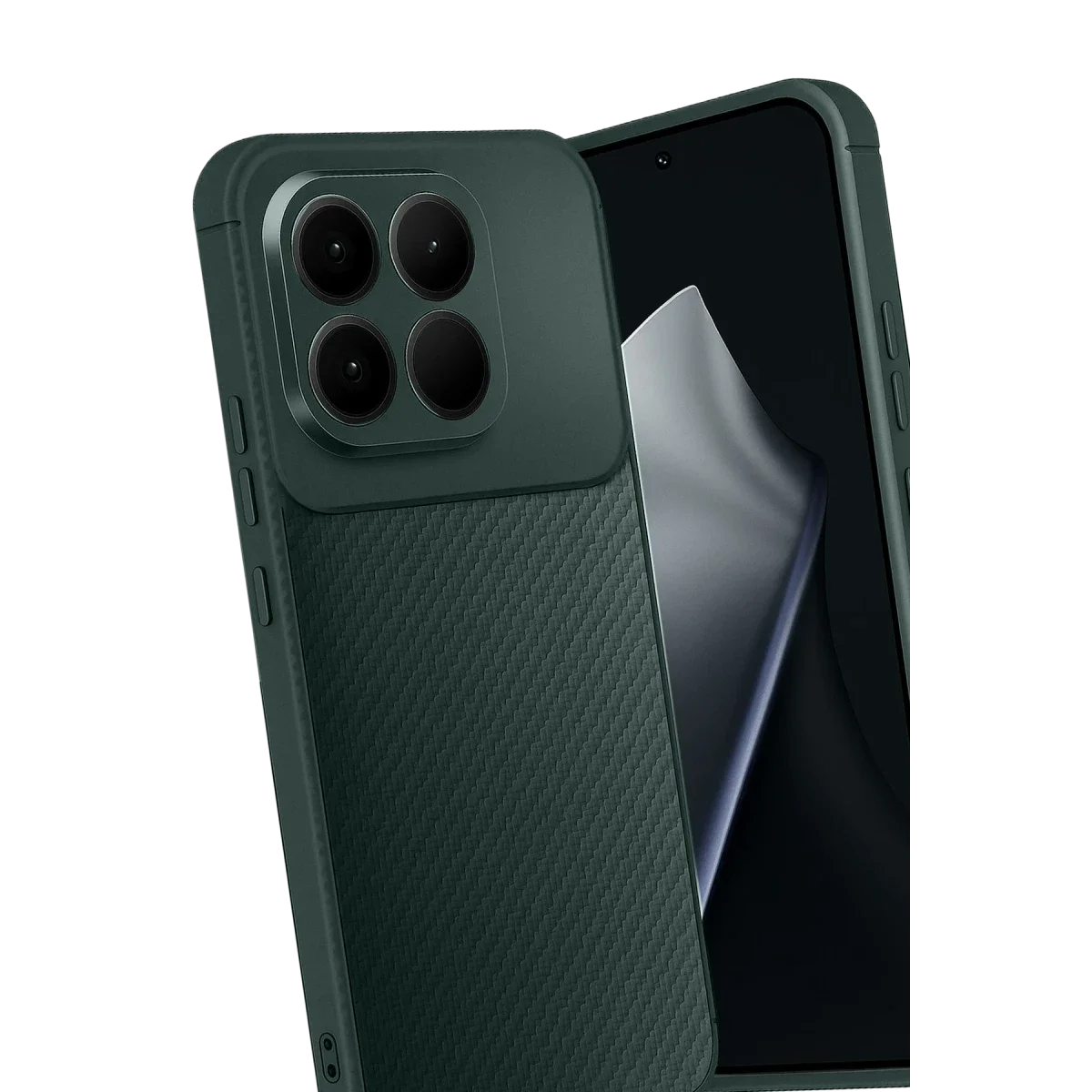 Xiaomi Mi 15T Auto Focus Karbon Kapak - Koyu Yeşil görsel 3