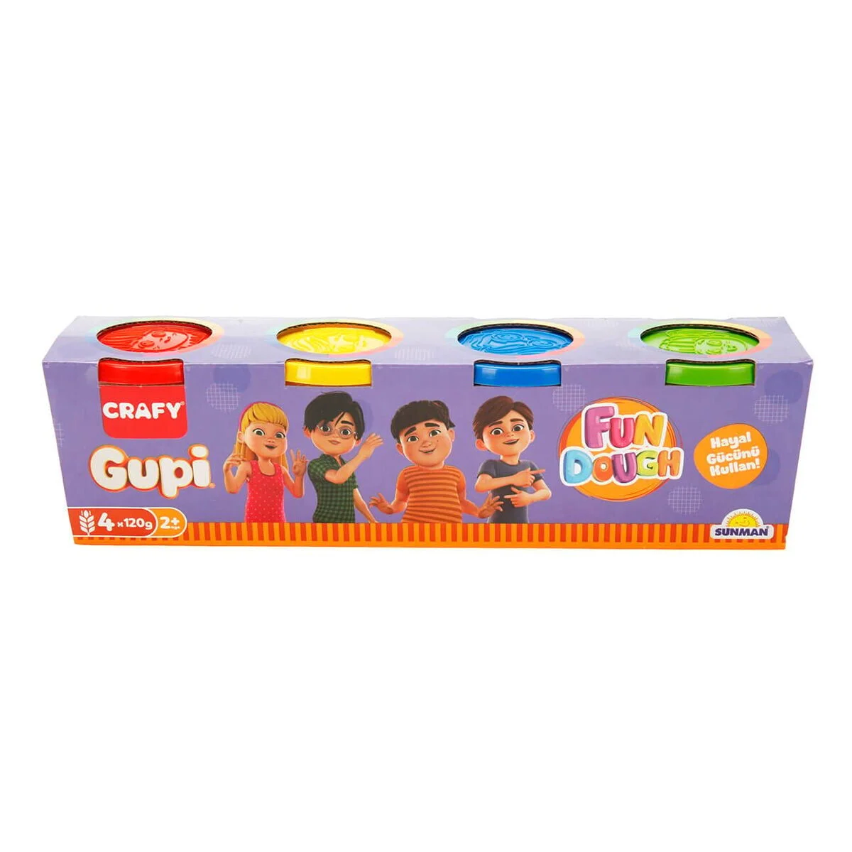 6715 Sun-sabc-crf-oyun Hamuru 4LÜ Gupi 4X120GR Gup görsel 3