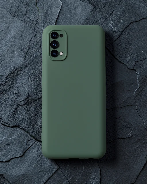 Realme 7 Pro Kılıf Nano İçi Kadife Silikon - Koyu Yeşil