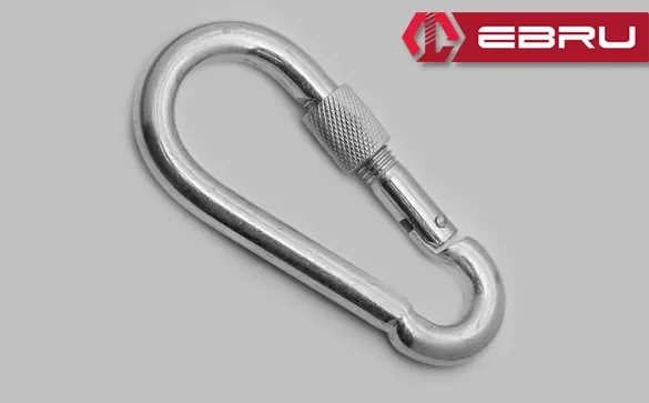 Vidalı Karabina, Kanca, Çengel 10mm - 25 Adet görsel 2