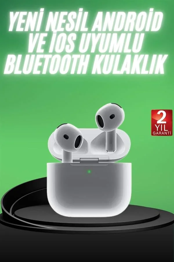 Yeni Nesil Bluetooth Kulaklık Beyaz Çağrı Cevaplayabilen Kablosuz görsel 2