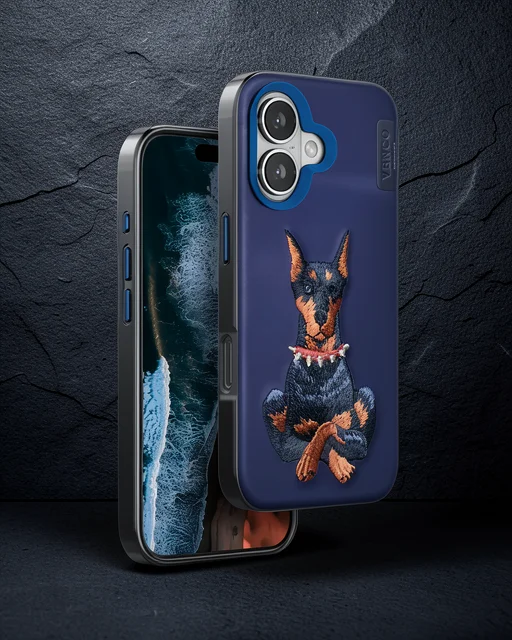 Venco Apple İphone 16 Perma Desenli Kapak - Lacivert