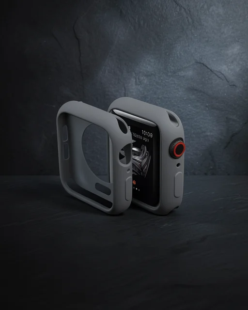 Apple Watch 44mm Silikon Alt Kasa - Siyah