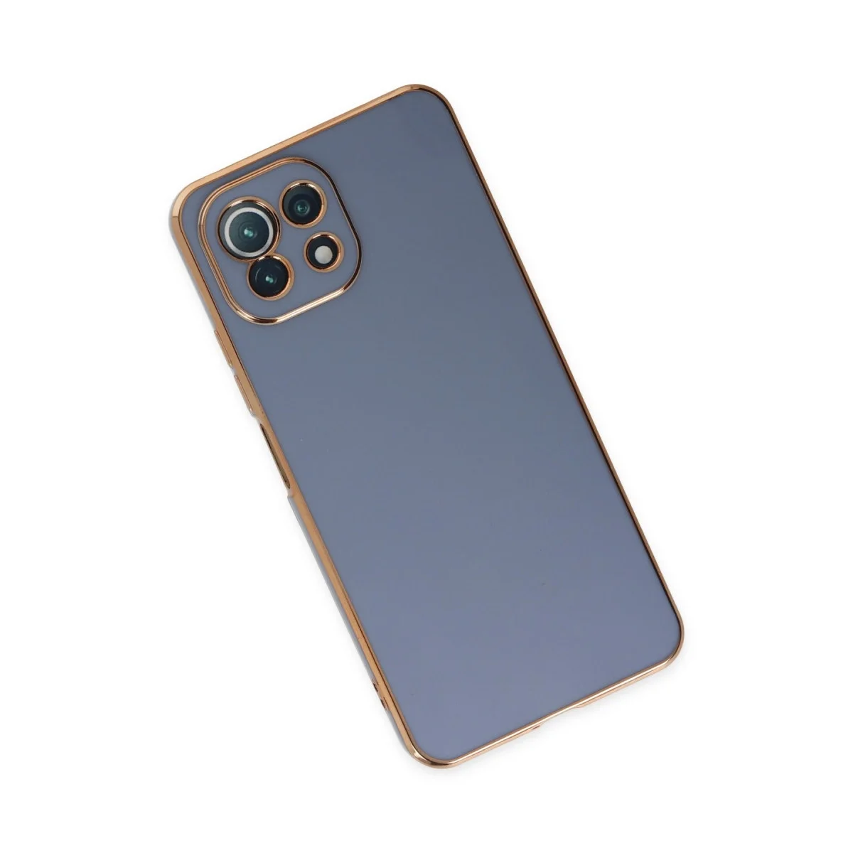 Xiaomi Mi 11 Lite Kılıf Volet Silikon - Mavi görsel 3