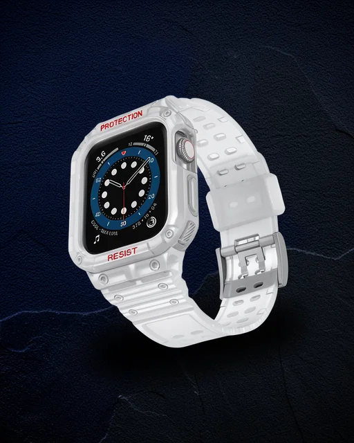 Apple Watch 42mm Kr401 Silikon Kordon - Şeffaf
