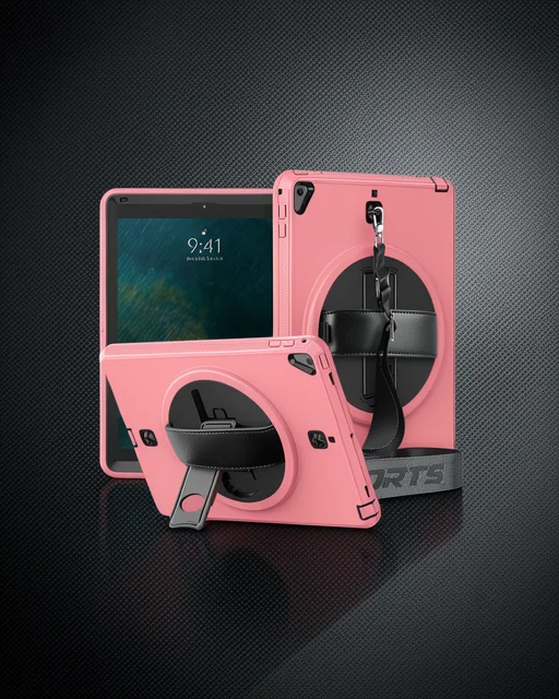 Apple İpad 5 Air 9.7 Kılıf Strap-c Otterbox Tablet Kapak - Pembe