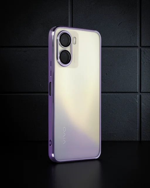 Vivo Y16 Kılıf Razer Lensli Silikon - Mor
