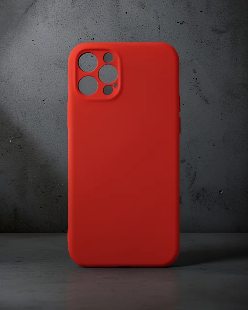 Apple İphone 12 Pro Max Kılıf Nano İçi Kadife Silikon - Kırmızı