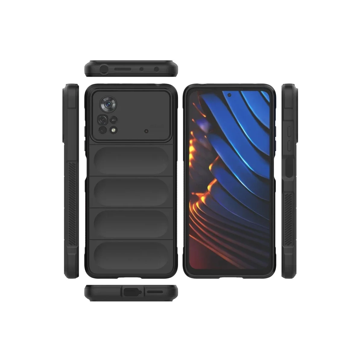 Xiaomi Poco X4 Pro 5G Kılıf Optimum Silikon - Siyah görsel 3