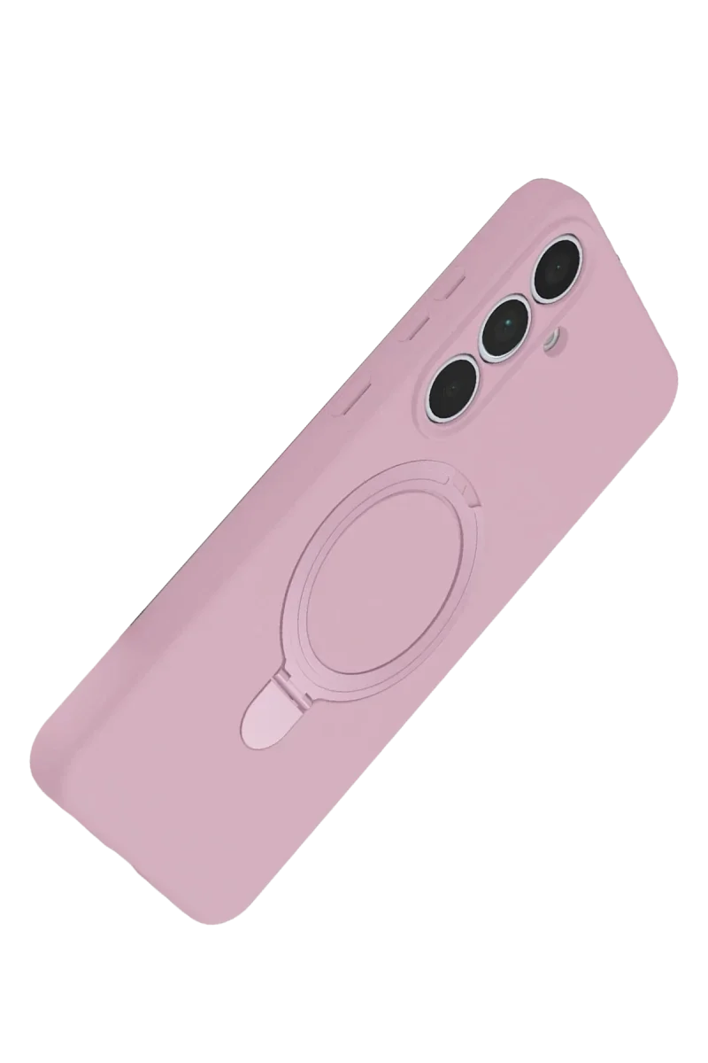 Samsung Galaxy S25 FE Regal Magsafe Standlı Kapak - Açık Pembe görsel 3