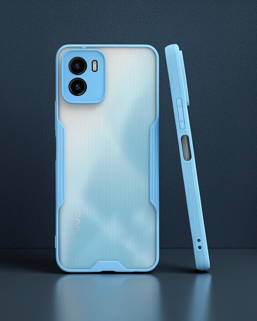 Vivo Y15s Kılıf Platin Silikon - Mavi
