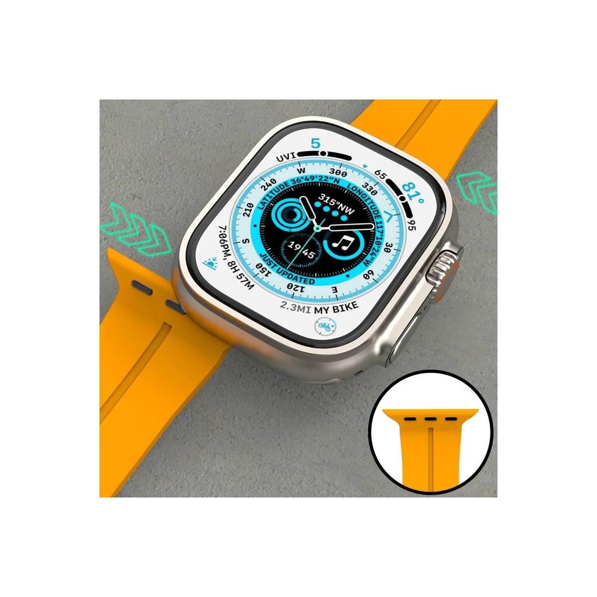 Apple Watch 38mm Kr412 Elegance Stylısh Kordon (saat Değildir) - Pudra görsel 6