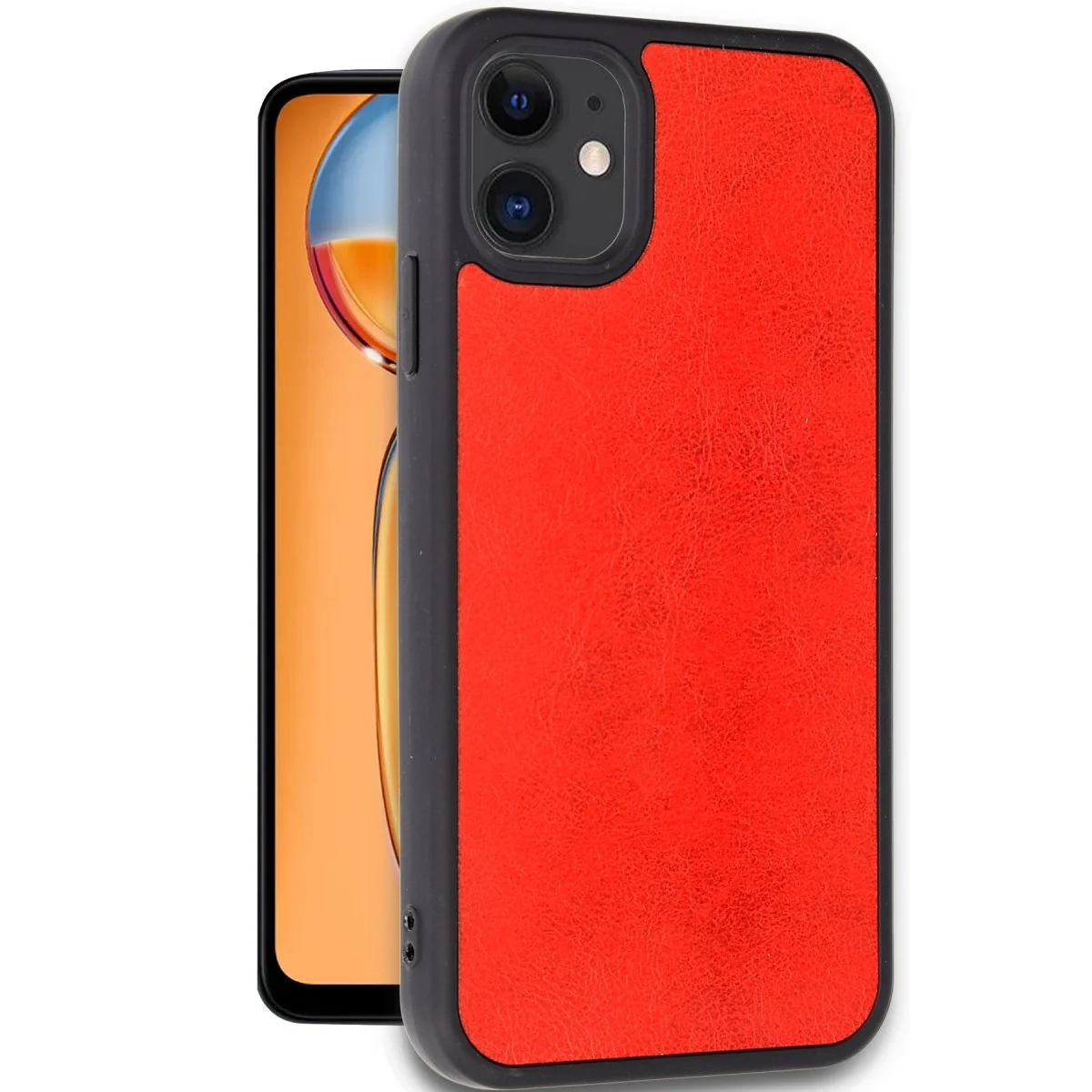 Apple İphone 11 Kılıf Aras Deri Kapak - Kırmızı görsel 2