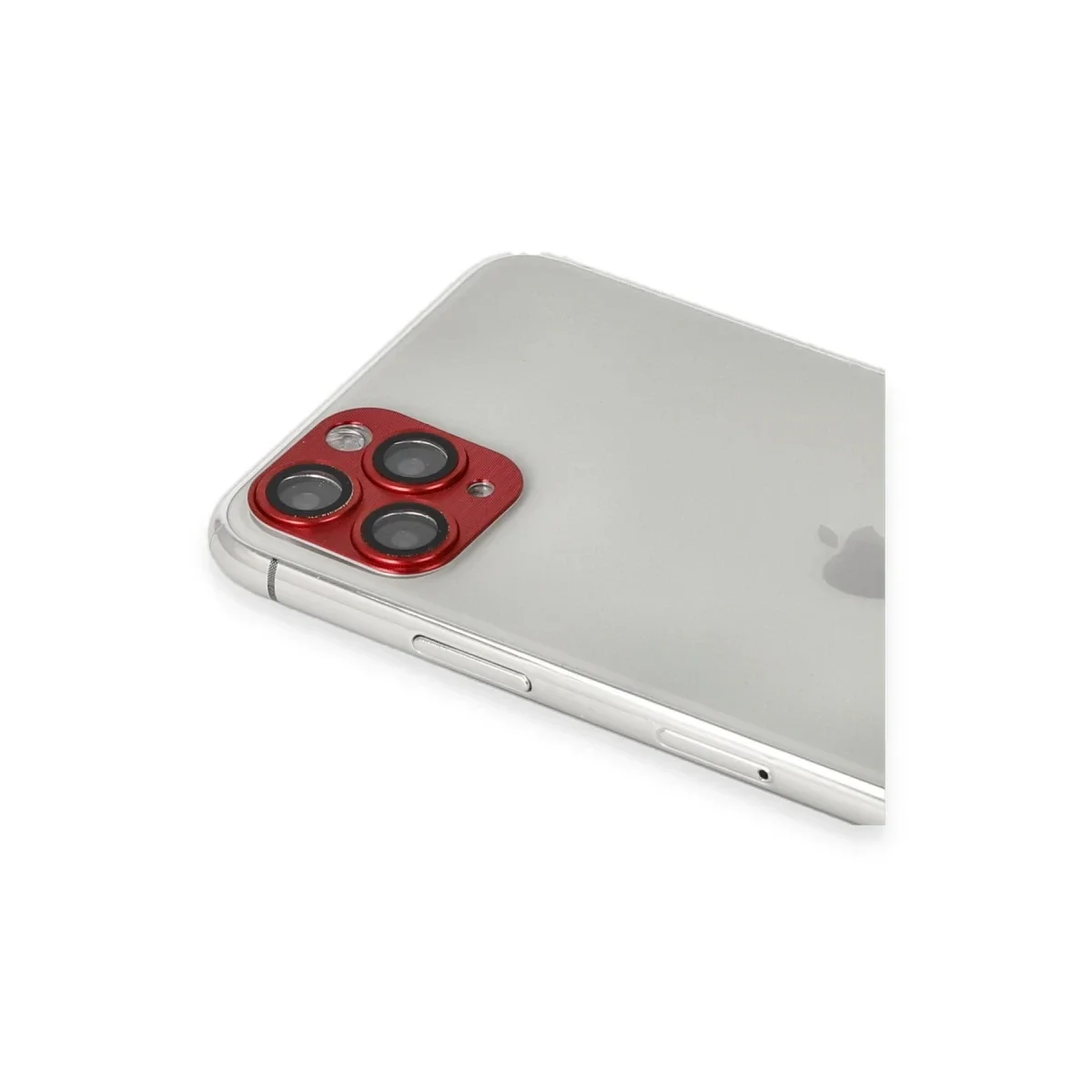Apple iPhone 11 Pro Max Pers Alüminyum Kamera Lens - Kırmızı görsel 3