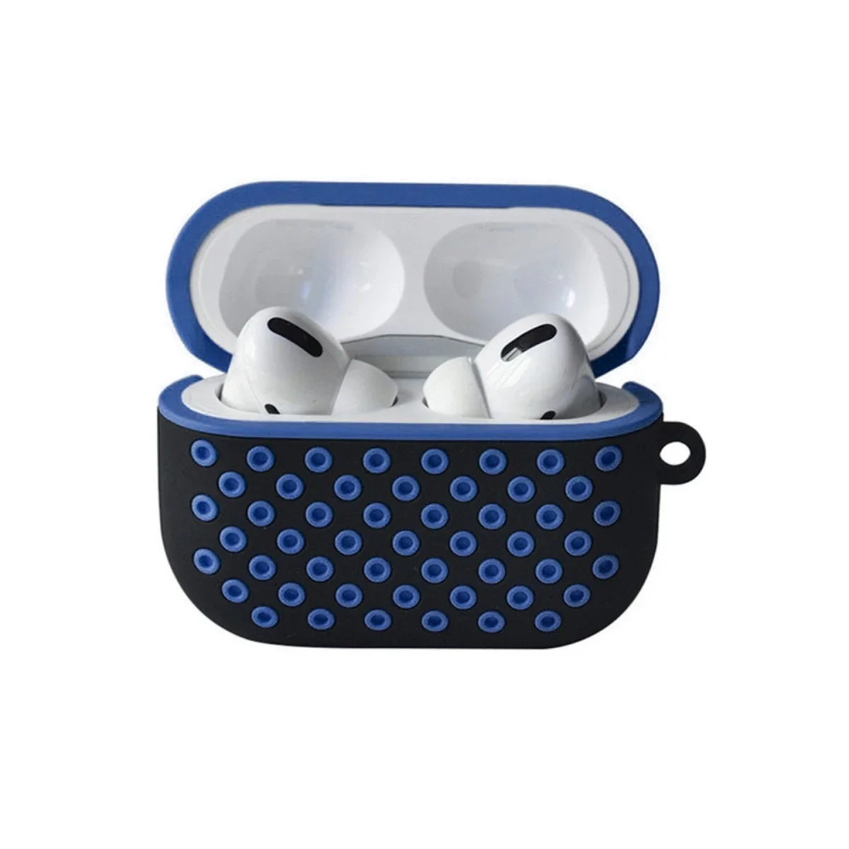 Apple Airpods Pro 2 (2.nesil) Spor Delikli Kılıf - Siyah-Mavi