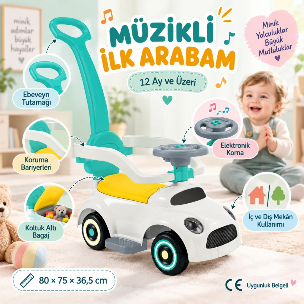 2636 Rıde On Push Car görsel 3