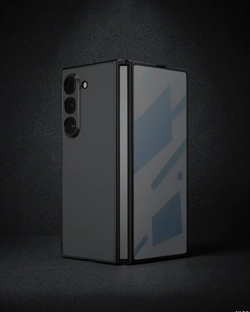 Samsung Galaxy Z Fold 5 Kılıf Fold Element Kapak - Siyah