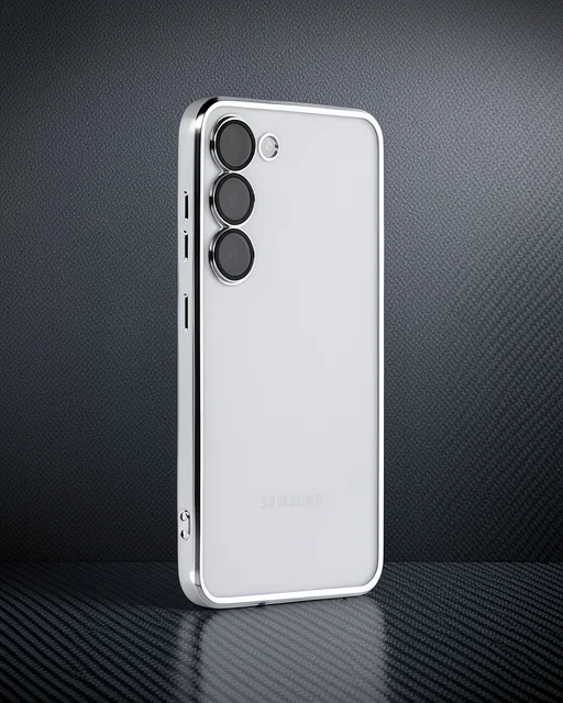 Samsung Galaxy S24 Kılıf Razer Lensli Silikon - Gümüş